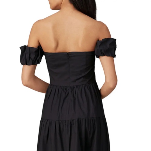 Staud Elio Black Off the Shoulder Dress Size 10 - Picture 2 of 8
